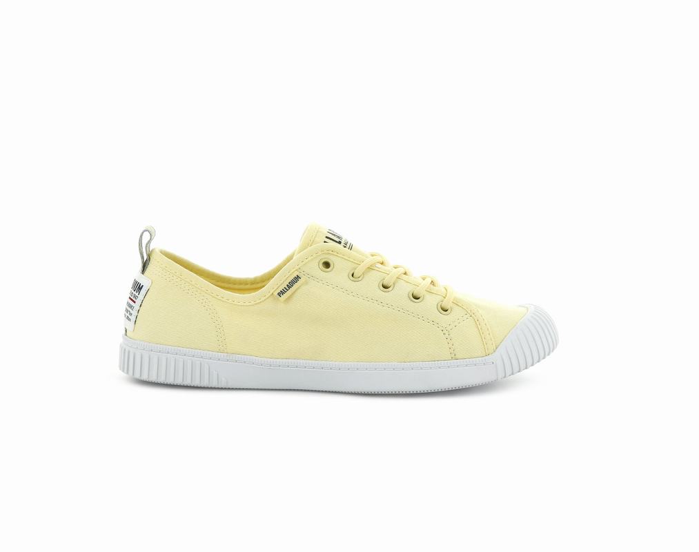 Palladium Easy Lace Canvas Women's Low Top Sneakers Yellow (AKXM68972)